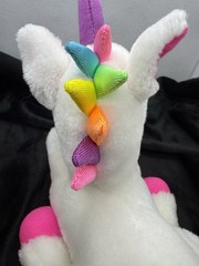 Vintage 1995 11″ Lisa Frank 24K Unicorn Markie Rainbow Stuffed Animal Plush Toy