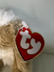 Ty Beanie Babies Dog Plush Stuffed Animal Brown White Small 6-14 in Retired