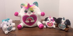 Zuru Rainbocorns Plush Toy Lot Set of 4 Mystery and Puppycorn Series 4″-9″