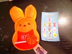 NEW small orange basketball PEEPS plush stuffed animal toy from mystery egg