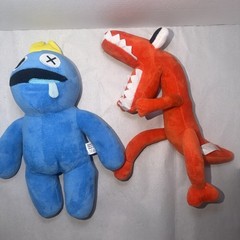 Rainbow Friends Blue & Orange Plush Stuffed Animals Toys Unbranded 11”