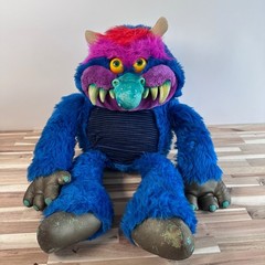 Vintage 1986 AmToy My Pet Monster 24″ Plush Original No Cuffs Blue Toy READ