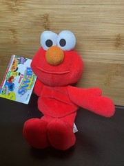 Vintage Sesame Street Elmo Beans 1997 tyco plush bean bag 8″ new