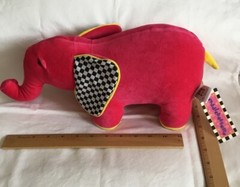 Manhattan Toy Co. Elephant Zoe Waddlebottoms Fuchsia Pink Soft Stuffed Plush NWT