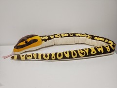 Wild Republic Ball Python Yellow & Brown Spotted Snake Plush 52″ Stuffed Reptile
