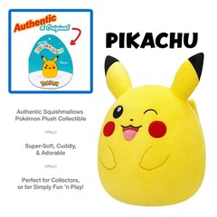 Pokémon Squishmallows – 10″ Pikachu Collectible – Plush Toys Ages 3+ to Adult