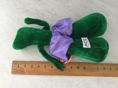 VINTAGE ACE NOVELTY PLUSH GREEN BASKETBALL STAR GUMBY WITH BASKETBALL
