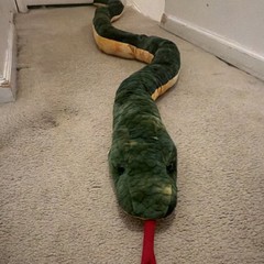 Jumbo 36 inches and Up Green Yellow Snake Plush