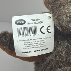 Aurora Woolly Mammoth Plush Stuffed Animal 13″ Brown Furry Prehistoric NWT