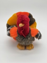 Vintage Turkey Plush 7″ Small Stuffed Animal Thanksgiving 1992 A&A *READ*