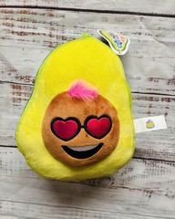 Gotta Stuff Emoji Avocado Plush, Heart Eyes, Washable, 2017 Small