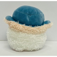 Gigglescape White Plush Snowball Character Blue Trapper Hat 6in 086-13-3176