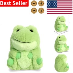 Adorable Green Riberto Frog Rolly Pet Stuffed Animal 5 Inches Soft Plush Toy