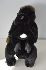 1999 Silverback Gorilla w/ Baby 14″ Stuffed Animal K&M International Vintage NWT