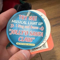 Dandee Hug & Luv Jolly’O Santa Claus Plush Musical Light Up Battery Operated