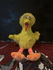 Vintage 1986 Sesame Street Talking Big Bird Plush Pull-String 21″ TESTED WORKS