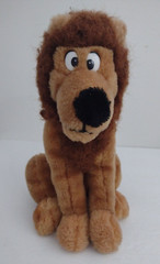 Nanco Lion Plush 1990s Vintage Sitting Big Eyes 11 Inches Tall Loop For Hanging