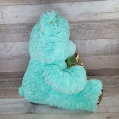 Mint Green Teddy Bear Plush Gold Heart Valentines Day Stuffed Animal Adventure