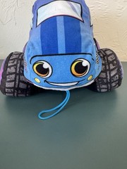 “Born To Fly” Plush Monster Truck 9 Inches -Blue/Purple/Black Soft