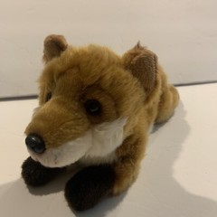 Yomiko Classics Realistic Fox Russ Red Brown White 12″ Plush Laying Down