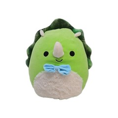 NWT Squishmallows Fuzzamallows Tristan Triceratops 12″ Plush Toy Dinosaur Green