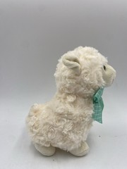*Tom’s Toys Lamb Sheep Plush Stuffed Animal with Green Ribbon Bow 7″ Cream Color