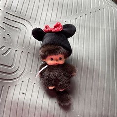 Mengqiqi Walkerbaby Monchhichi Style Plush Doll Mouse Hat 6”