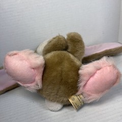 Applause Easter Bunny Rabbit Plush Big Loop Ears Slippers On Feet 8.5” vintage