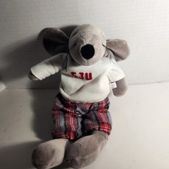 Manhattan Toy Company Gray Mona Mouse Rat Plush Vintage + Outfit