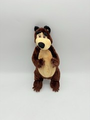 Masha And The Bear Plush Brown Stuffed Teddy Netflix Kids TV Growl Sound WORKS