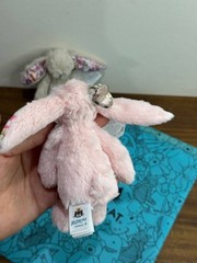 2026 Cute Jellycat Blossom Bunny Pink Plush Keychain Bag Charm Soft Gift NWT