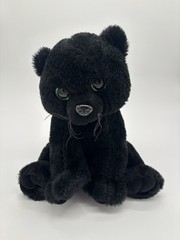 Bear Factory Black Cat Plush Glitter Eyes 12″ Sitting Stuffed Animal