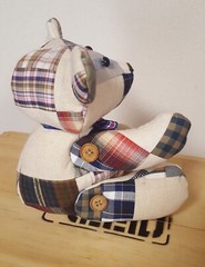 Hand-made bear Movable 25 cm tall please put it by your side by Japanese