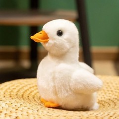 16CM Cute Lifelike Duck Plush Toy Realistic Cute White Goose Stuffed Animal Toys