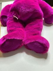 Ty Pink Teddy Bear Plush Medium Stuffed Animal Fuchsia Earth Ribbon Bow Toy