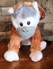 Rainforest Plush Black Capped Squirrel Monkey with Tag