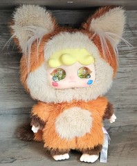 Migo 400% Brown Fox Plush Doll Liquid Eyes blind box