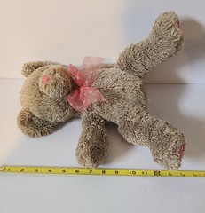 Best Made Toys Bear Plush Stuffed Animal Brown White Pink Polka Dot 13″