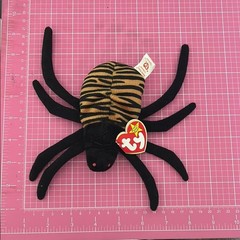Ty Beanie Baby vintage Black and Brown Stuffed Spider Toy