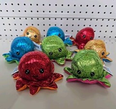 Lot Of 8 Goffa Octopus Plush Shiny Sparkle #1 Toy Plush Valentine’s Easter NWT