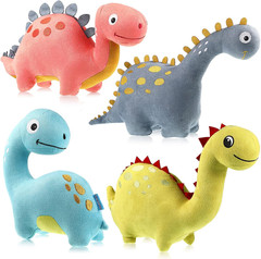 4 Packs 9 Inch Dinosaur Stuffed Animal Cute Dinosaur Plush Toys Adorable Soft To