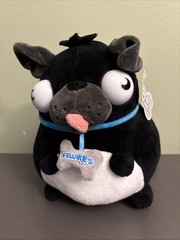 Pug & Frenchie Medium Plush Dog Black New Pug Life Bulging Eyes Soft Toy