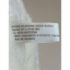 House Of Lloyd Sledding Snow Bunny 16″ Plush White No Sled or Sweater