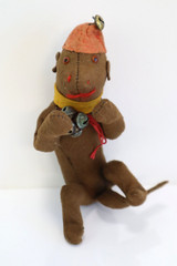 Rare Early Steiff Antique 1890s Wool Felt Monkey Pre-Button Era 17cm 7″ AS IS