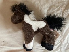 Douglas Cuddle Toy Brown white Horse Plush Stuffed Animal 8” Paint Pinto Pony