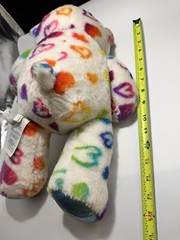 #18D Build a Bear Rainbow Hearts Teddy Plush 16″ Stuffed Toy Lovey