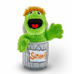 Sesame Street Oscar The Grouch Trash Doll 15” Plush Stuffed Animal Elmo Friend