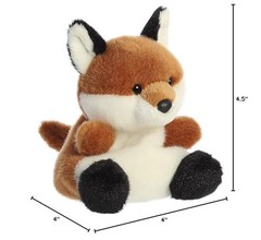 Sly Fox Palm Pals Plush Toy Mini Cuddly Companion Soft Cute 4 x 4 x 4.5 Inches