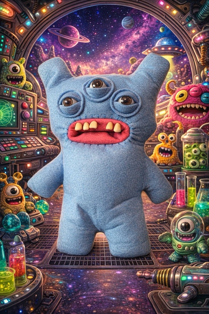 Fuggler HTF 3 Eyed Alien Pete Limited Edition Spin Master