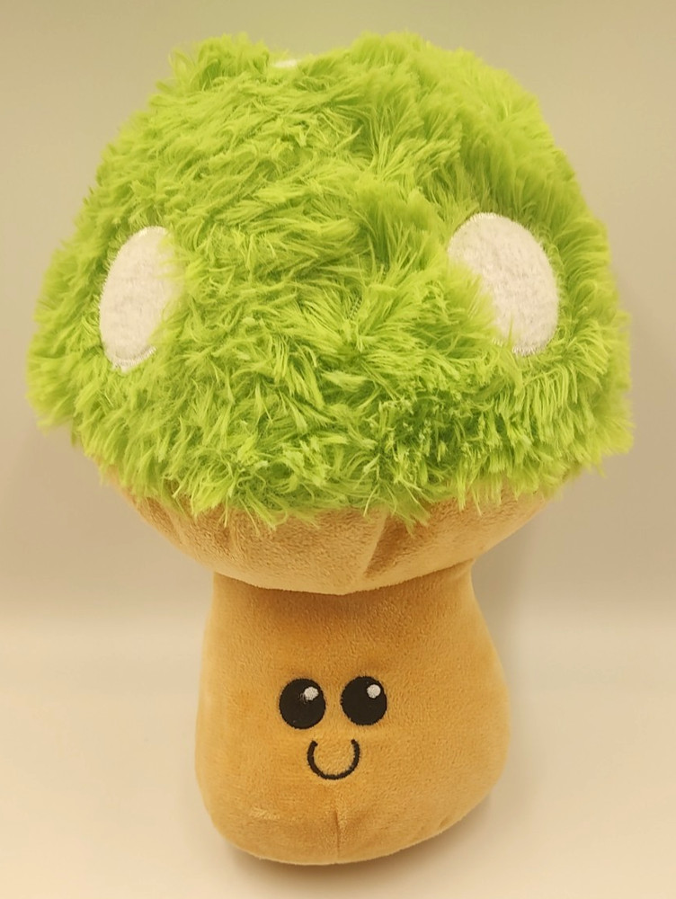 Clean Large Green Plush Mushroom Goffa 11 inches tall Very NICE L@@K!